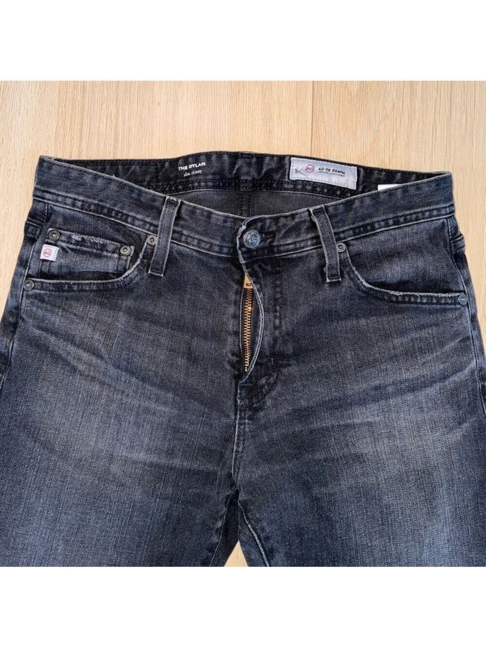 Ag Adriano Goldschmied The Dylan Slim Skinny Jeans Black Size 30R - Picture 2 of 5
